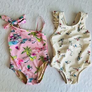 Shade Critters Jessica Simpson  Baby Girls Swimsuit Sz 18-24 Months Lot Of 2